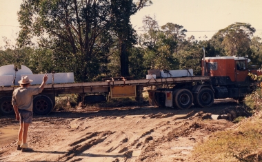 Leaving on truck